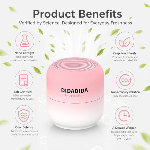 Refrigerator Deodorizer Nano-Catalytic 10-Year Odor Eliminator 4 Pack - DIDADIDA