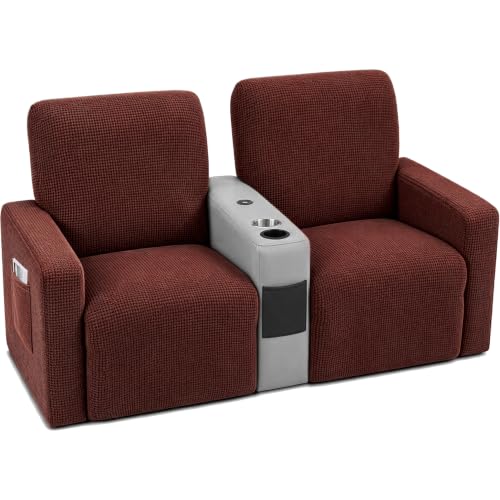 Brown RV Recliner Covers Set of 6 for Loveseat - Custom Fit & Pet-Friendly