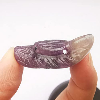Natural Amethyst Wolf Head Crystal Figurine for Healing and Meditation