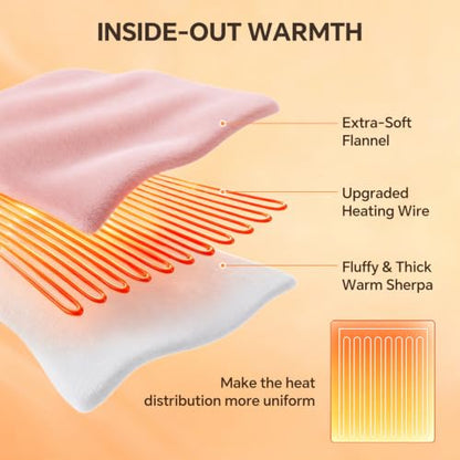 Pink Twin Electric Heated Blanket 62x84 ETL Safety Certification