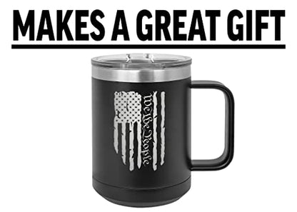 15oz Patriotic American Flag Stainless Steel Tumbler with Lid - Pack of 2
