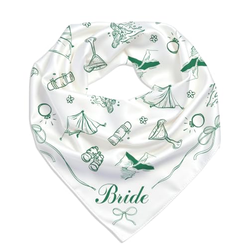 Bride Bandana Head Scarf for Bachelorette Party Camping Decorations 27x27