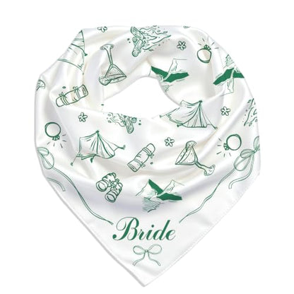 Bride Bandana Head Scarf for Bachelorette Party Camping Decorations 27x27