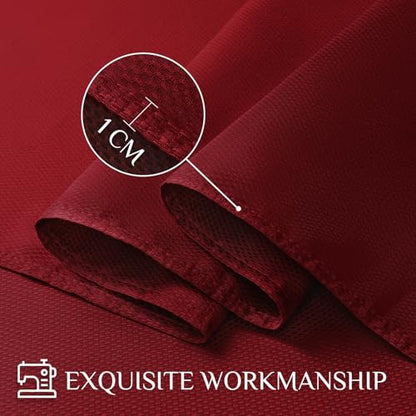 Red Christmas Rectangle Jacquard Tablecloth 60 x 84 Inches - Holiday Decor