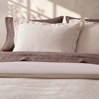 Oversized King Chenille Duvet Cover - Boho Bedding with 8 Snaps, Beige