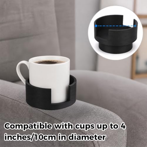 BOXOB Couch Cup Holder Insert - Universal Sofa Cup Holder Adapter for Most Sofas, Black (Variation 1)