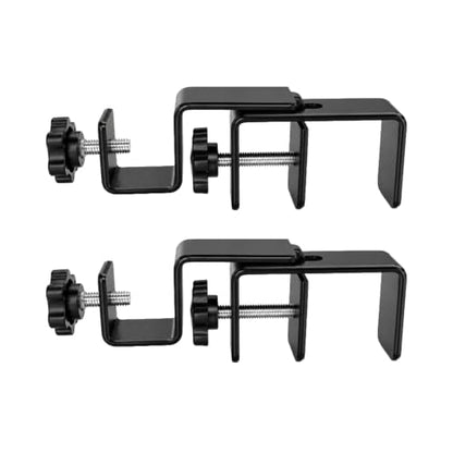 Over Blinds Curtain Rod Brackets for Outside-Mount Blinds - Black 2-Pack