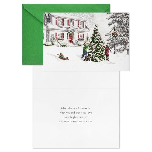 Hallmark Christmas Cards with Envelopes 40-Pack Warm Memories Glitter