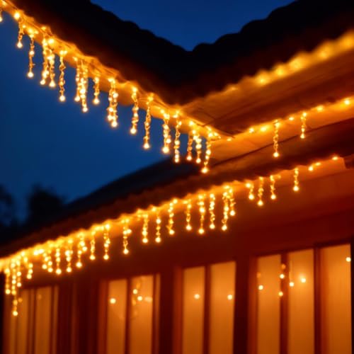 100PCS Metal S Hooks for Christmas Lights & Decorations Weatherproof Heavy Duty