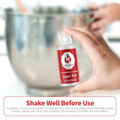 Christmas Red Oil Based Food Coloring – 2 fl oz Professional Grade Dye (Variation: Christmas Red) for Chocolate & Candy