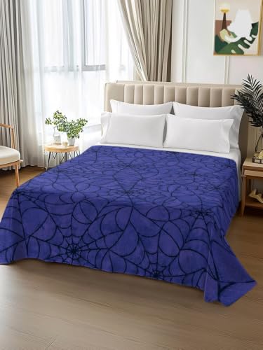 Navy Blue Full Flat Bed Sheet - Microfiber Hotel Quality Bedding with Spiders Net Pattern - Midnight Blue, Indigo, Navy, Cobalt