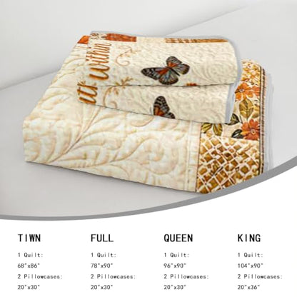 Harvest Floral Full Bedspread Coverlet Set with Quilt and Pillow Shams - Sunflower Basket Patchwork