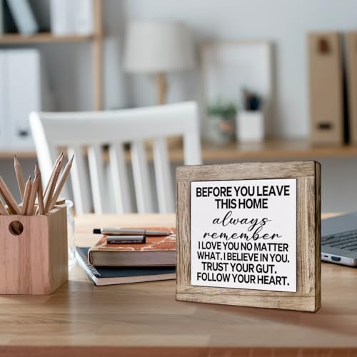 Inspirational Wooden Sign for Home & Office Decor - Rustic Farmhouse Style