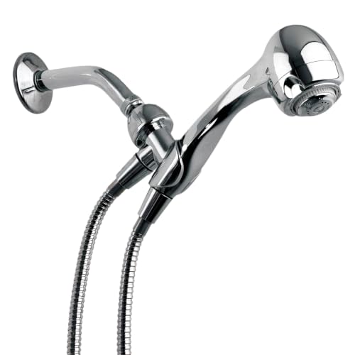 Earth Spa 3-Spray Handheld Shower Head - Water-Saving Chrome Wall Mount