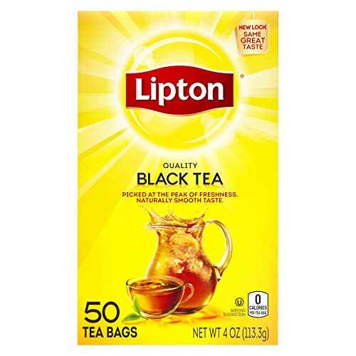 Lipton Tea Bags For A Naturally Smooth Taste Black Tea Can Help Support a Healthy Heart 4 oz 50 Count