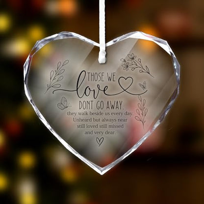 Heart-Shaped Memorial Ornament - Love & Remembrance Gift, 3-Inch Crystal Decoration