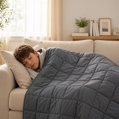 Weighted Blanket for Adults 60x80 Inches 20lbs Charcoal - Cozy Comfort