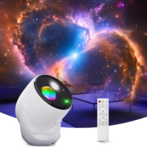Rossetta 3D Star Projector Galaxy Aurora Planetarium for Bedroom - Pure White