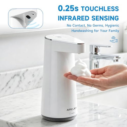 White Automatic Foaming Hand Soap Dispenser Touchless Kids Bathroom 1 Pack