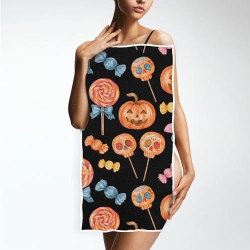 Halloween Pumpkin Lollipop Hand Towel - Ultra Soft Absorbent Kitchen & Bathroom