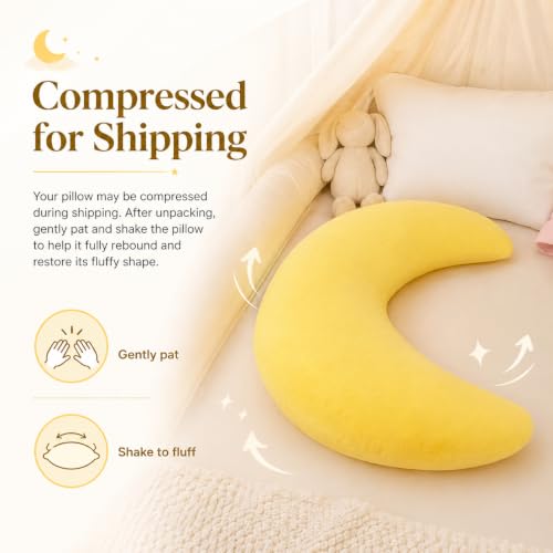 Moon Shaped Body Pillow White Oversized Cooling C-Shaped Support for Side Sleepers