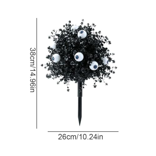 2Pcs Artificial Topiary Bushes for Outdoors Halloween Fall Decoration - Style3