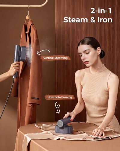 Handheld Travel Garment Steamer with Suction - Fast Wrinkle Remover