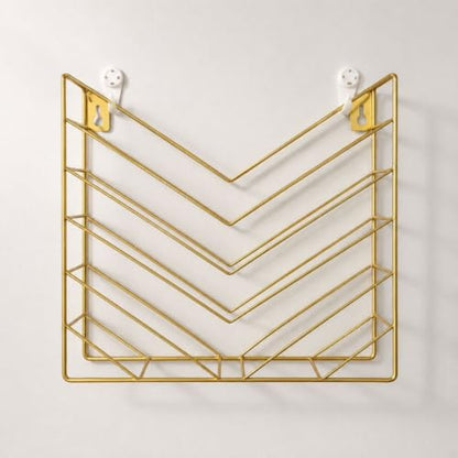 Wall Magazine Rack Metal Wire Shelf Organizer Book Holder Black