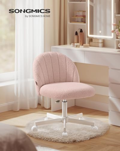 Swivel Makeup Vanity Office Chair - Fruit Pink, Comfortable & Stylish