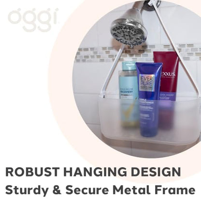 Adjustable Hanging Shower Caddy with Drainage - Portable Bathroom Organizer