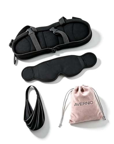 Travel Pillow with Eye Mask - Adjustable Support for Airplane Headrest