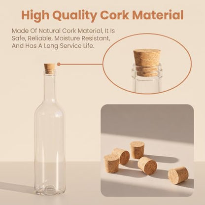 20 Pack Cork Bottle Stoppers for Wine, Beer, and Crafting