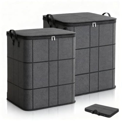 180L Foldable Storage Bags Set with Reinforced Handles - Large Capacity Closet Organizers