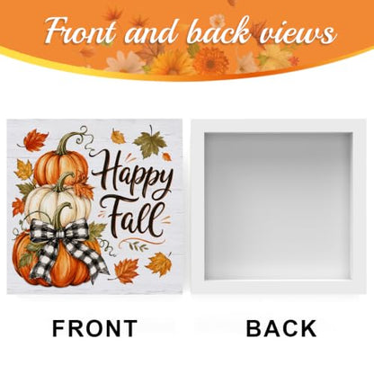 Happy3 Fall Wooden Sign - Rustic Pumpkin Autumn Home Decor