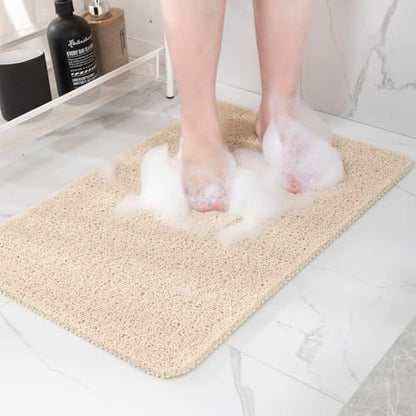 Hargiis Non-Slip Bathtub Mat, Anti Slip Shower Mat, Fast Drying Bathtub Mats, Foot Scrubber Mat, Anti Slip Mat for Tub, Floor, Bathroom, Kitchen, Home, Hotel (Black 24"×16")