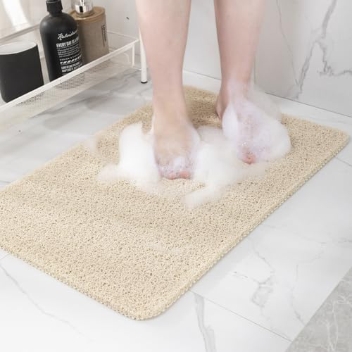 Hargiis Non-Slip Bathtub Mat, Anti Slip Shower Mat, Fast Drying Bathtub Mats, Foot Scrubber Mat, Anti Slip Mat for Tub, Floor, Bathroom, Kitchen, Home, Hotel (Black 24"×16")