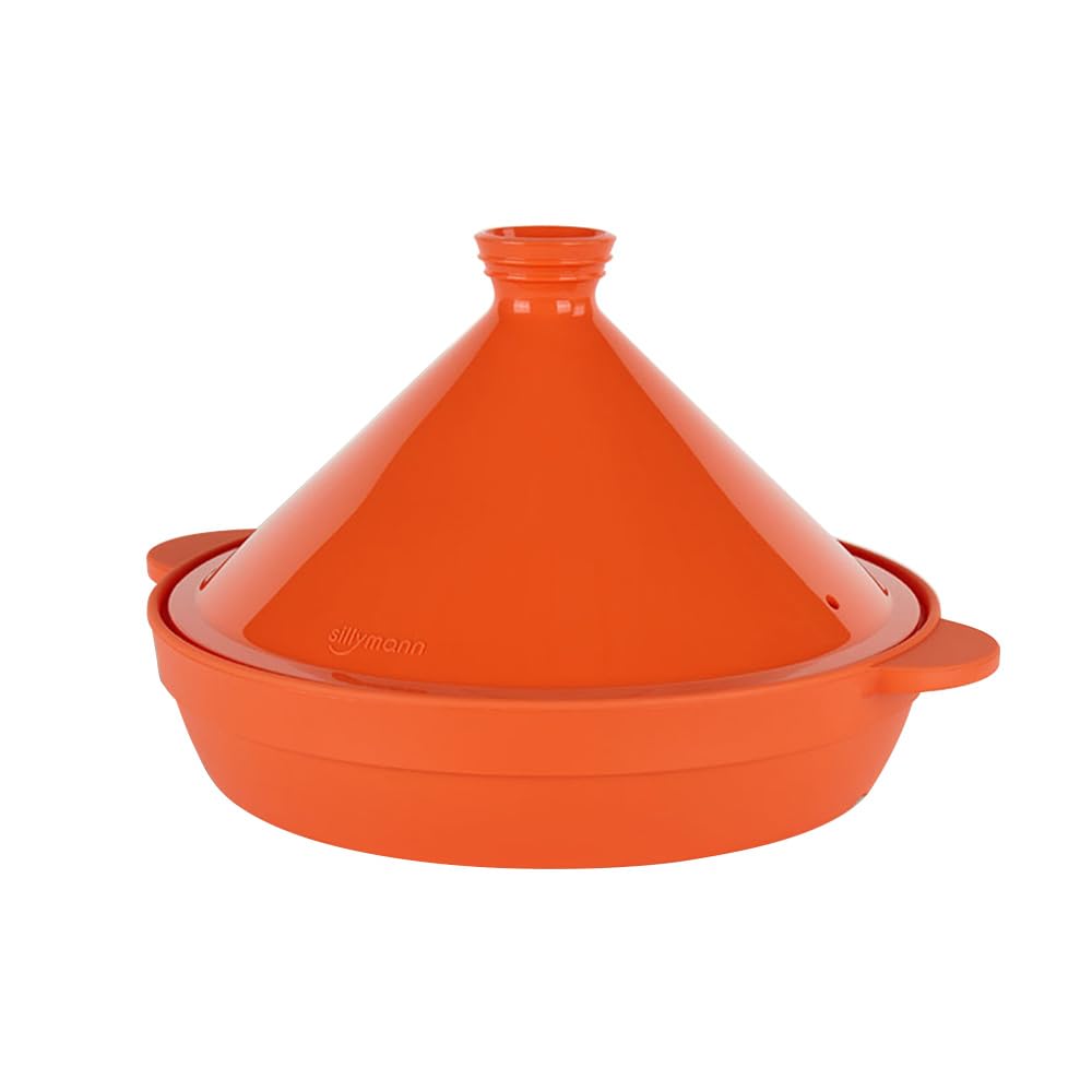 Silicone Tajine Steamer for Microwave Cooking – Durable, Nutrient-Retaining, Made in Korea (Orange)