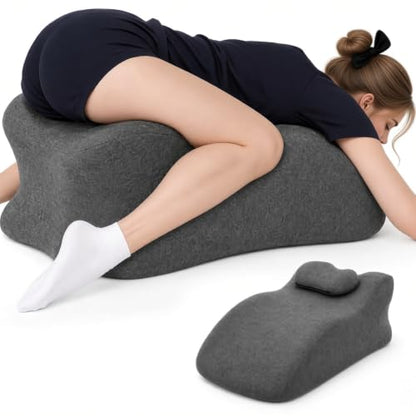 Large Memory Foam Wedge Pillow for Bed Reading Black - Support Cushion