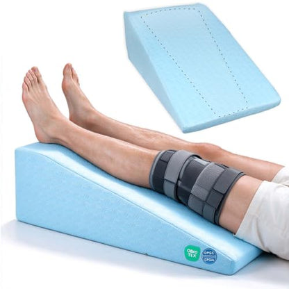 Knee Surgery Pillow Double Leg Elevation Wedge for Swelling & Circulation
