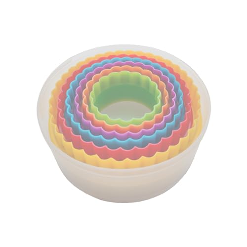 Cookie Cutter Set - 6 Piece Baking Mold for Flowers, Circles, and Rounds