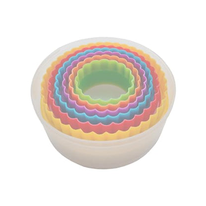 Cookie Cutter Set - 6 Piece Baking Mold for Flowers, Circles, and Rounds