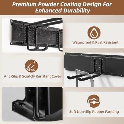 66-Inch Garage Tool Organizer Wall Mount with 700LBS Capacity - Heavy Duty Garden & Workshop Storage