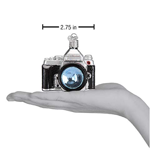 Christmas Glass Ornament - Old World Handcrafted Camera Holiday Decor - Variation of THIS listing