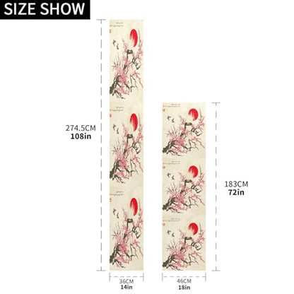 Double-Sided Cherry Blossom Table Runner 18x72 Inches for Wedding & Home Decor