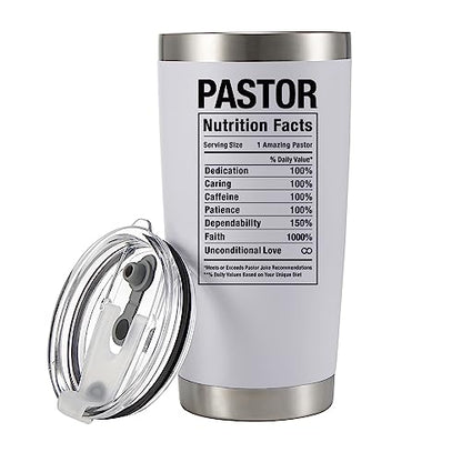Panvola Pastor Insulated Tumbler 20oz - Custom Gift for Pastor or Clergy