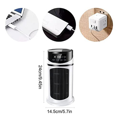Portable USB Evaporative Air Cooler with Adjustable Fan for Bedroom Office