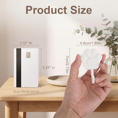 Heavy Duty Self Adhesive Wall Hooks - Paw Design, 6 lbs Capacity, No Drill Needed