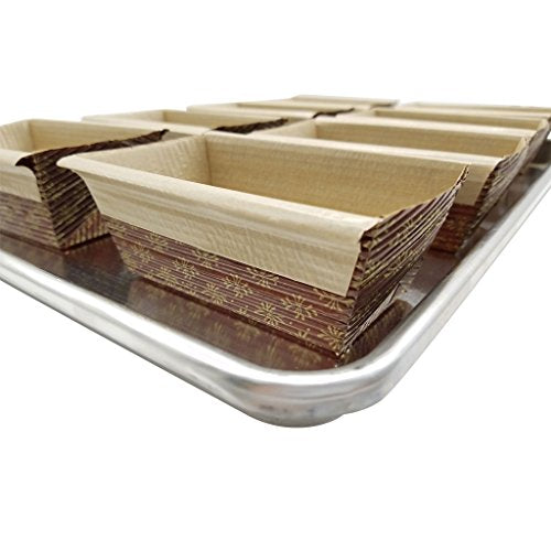 Kitchen Supply Wholesale Paper Baking Loaf Pan Molds from Italy (50, Mini)