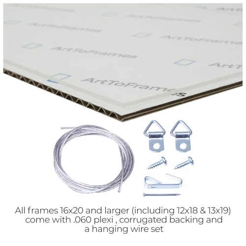 16x20 Inch Black Picture Frame - Custom Poster Frame with Acrylic & Mounting Hardware - Low Black Variation
