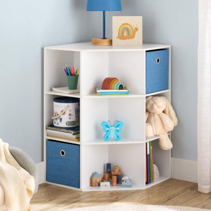 Corner Cube Storage Organizer with 9 Shelves - White, 84.8 x 64.2 x 89.9 cm - Variation of THIS listing